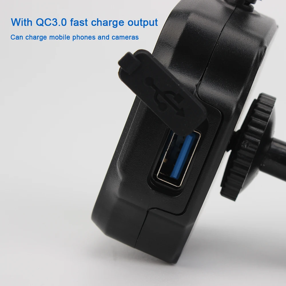 Picture 6: Motorcycle TPMS USB Charger LCD Display With QC 3.0 Tyre Temperature Alarm System With 2 External Sensors For Phone Tablet