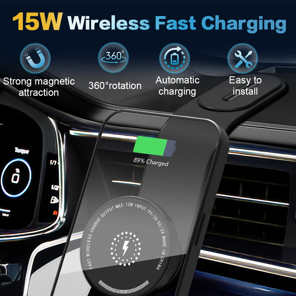 

For MagSafe Car Mount Charger Magnetic Car Phone Holder Bendable Phone Stand Cell Phone Holder for iPhone