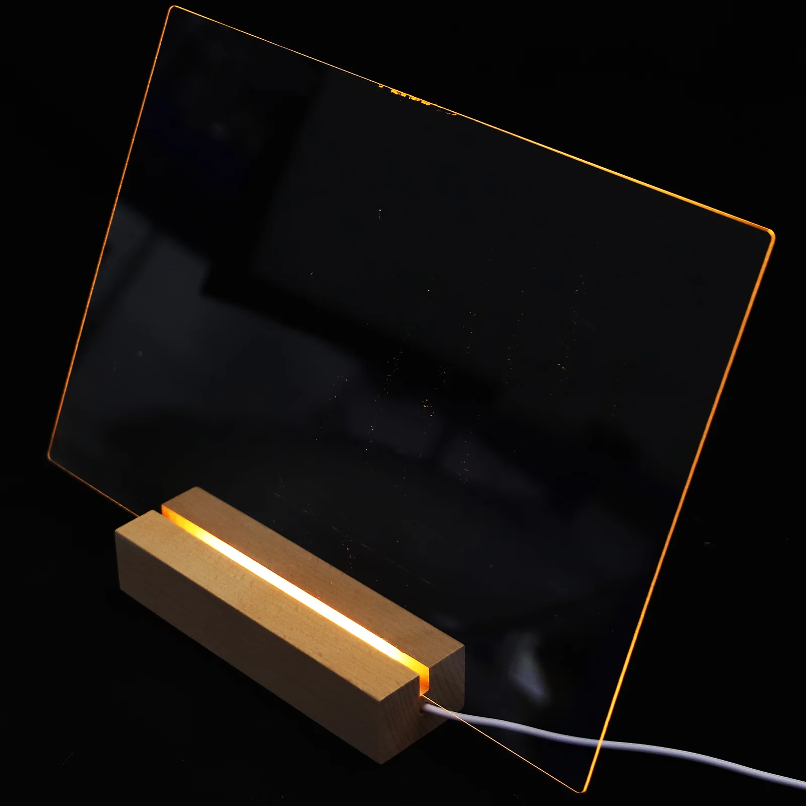 Tableau blanc de bureau en acrylique, bloc-notes effaçable à sec