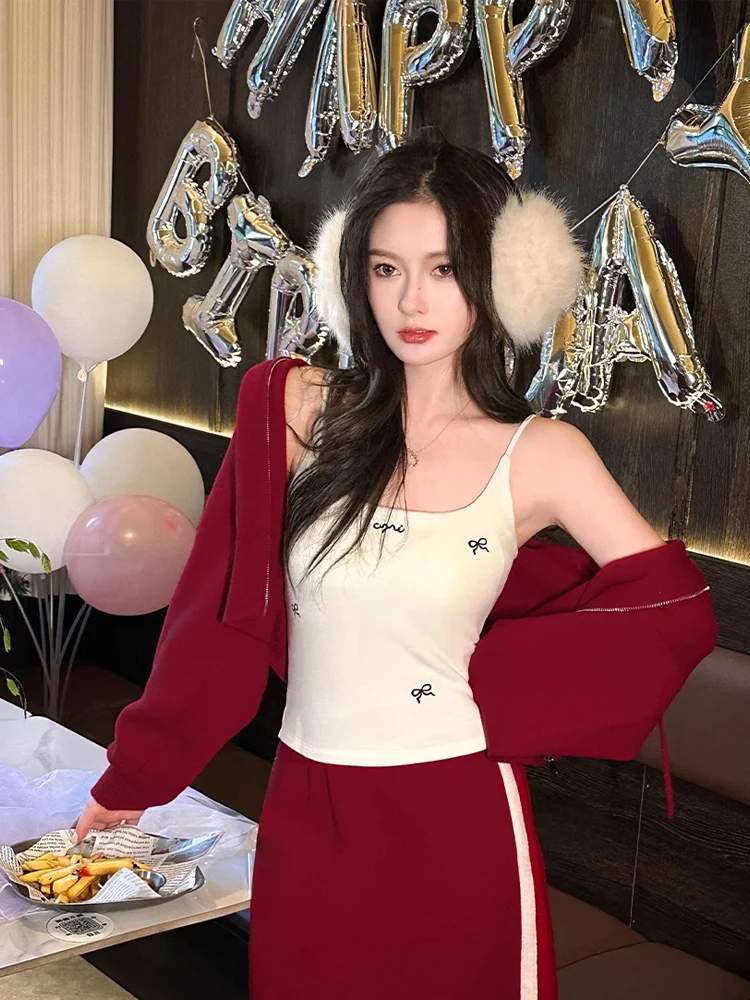 Brtte de verão com almofada no peito Lindo colete dividido Ba Casacos femininos de verão com nó bordado combinação interna...