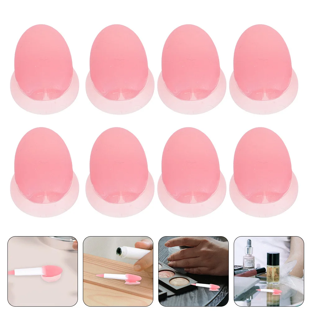 8 Peças de Capas de Silicone para Pincéis de Lábios, Protetores Multifuncionais contra Poeira para Secagem Fácil e Manutenção da Forma, Solução de Armazenamento para Pincéis de Maquiagem