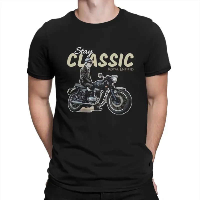 Men T-Shirts Royal Enfields Designs By Fashion Therapy Cotton Tee Shirt Short Sleeve One of British Retro Motorcycles T Shirt