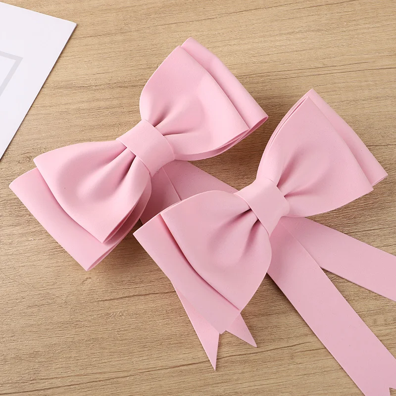 Pink Bow Cake Toppers EVA Foam Bowknot Cake Decorations for Wedding Birthday Baby Shower Party Supplies DIY Gift Box Wrap Decor view 5