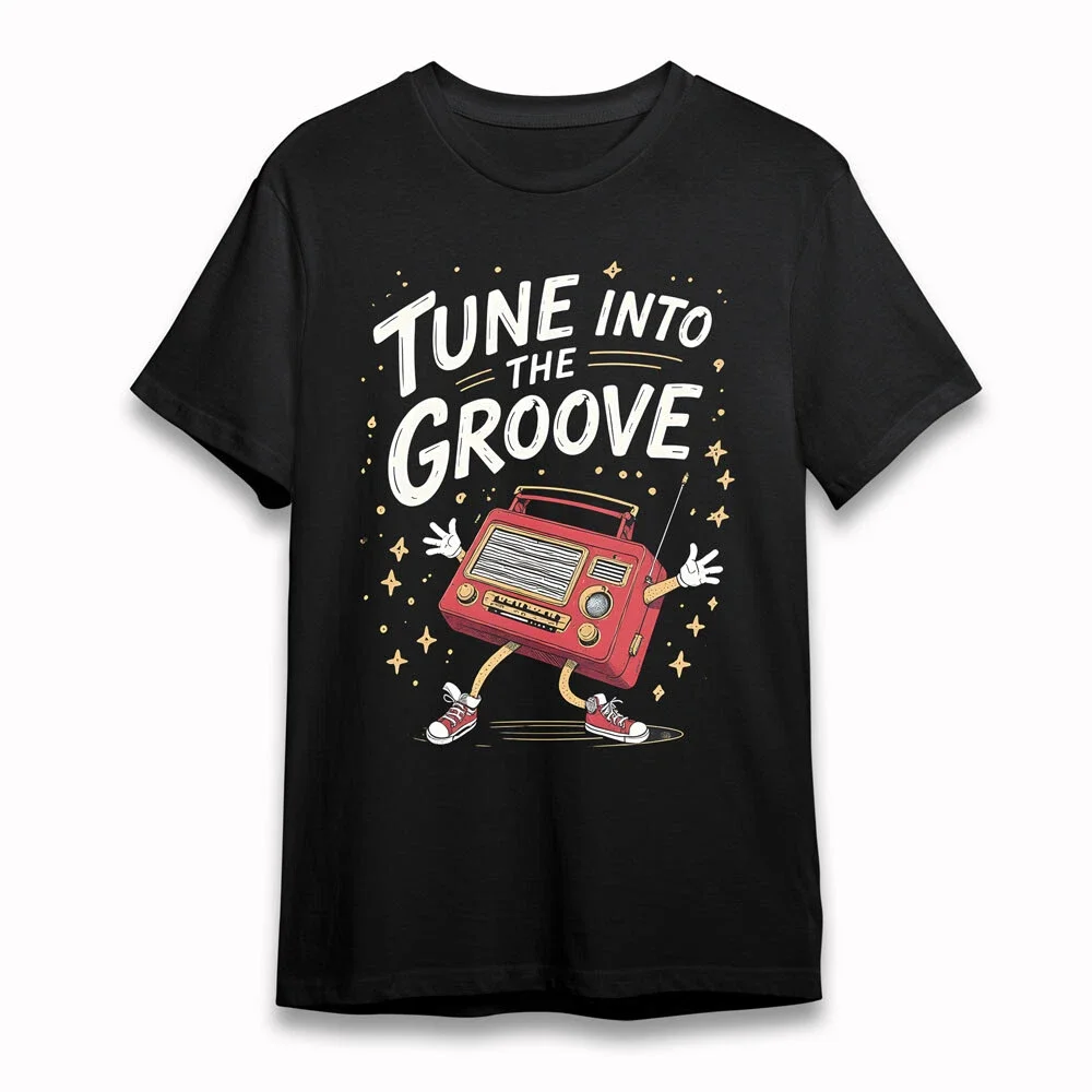 

Radio Graphic Printing Summer Luxury Brand Cotton Men's and Women's T-Shirts Short Sleeves Street Fashion Trend Clothing