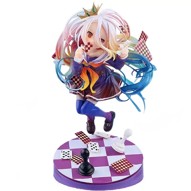 

19cm No Game No Life 3rd Generation Shiro Poker Pvc Action Model Doll Toys