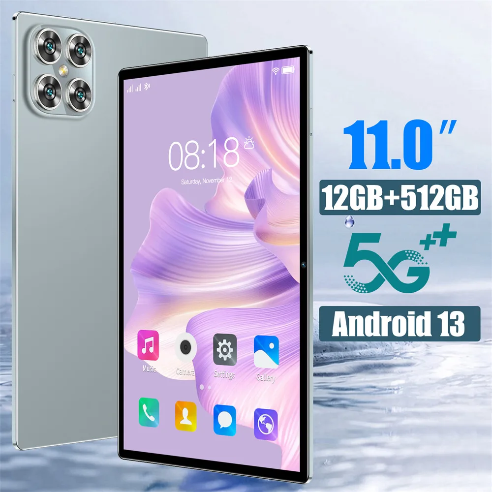 

Новый чехол для планшета K11 для 16 ГБ + 1 ТБ, 11 дюймов, 5G, Dual SIM, Android, распознавание лиц, глобальная версия, планшетный ПК 2025 для детей