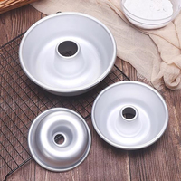 1Pc 6.7-23.5cm Small/Lager/Giant Aluminum Ring Cake Tin For Baking Donut Doughnut Pudding Non Stick Savarin Mold Pan Bakeware