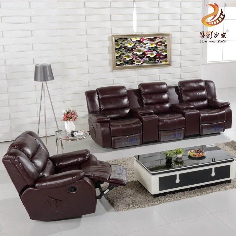 Film and television furniture villa audio and video room leather art function sofa electric single sofa