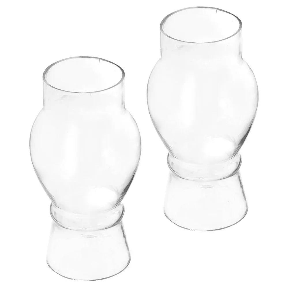 

2 Pcs Vintage Lampshade for Oil Parts Kerosene Chimney Earth Shades Replacement Hurricane