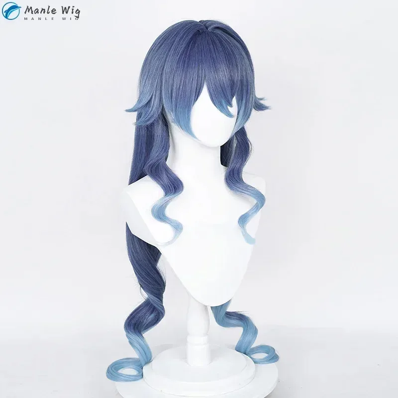 เกม Layla คอสเพลย์วิกผมยาว 100 ซม.Blue Gradient Curly ผมวิกผมทนความร้อนฮาโลวีน Party วิกผมวิกผม Cap72b