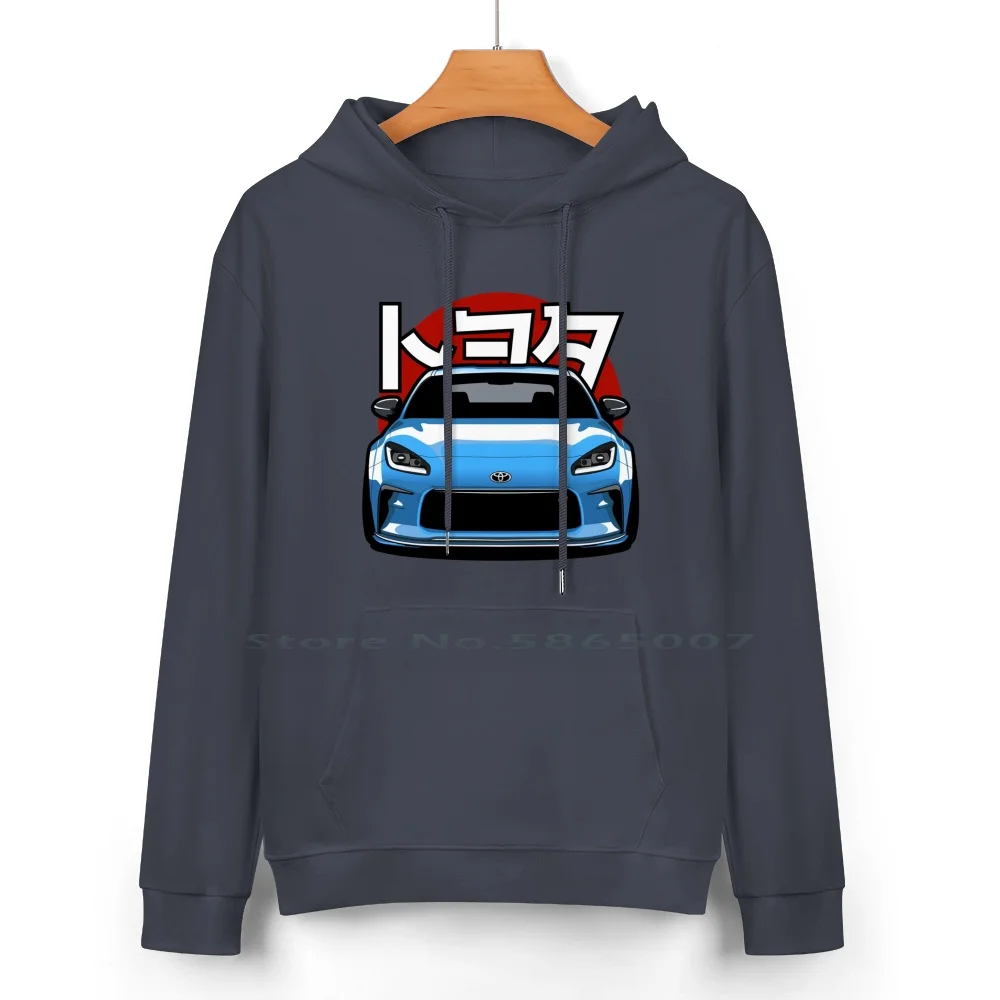 Gr86 Neptune Blue Pure Cotton Hoodie Sweater 24 Colors Gazoo Racing Gazooracing Jdm Yaris Japan Camry Corolla Gr86 Car Drawing