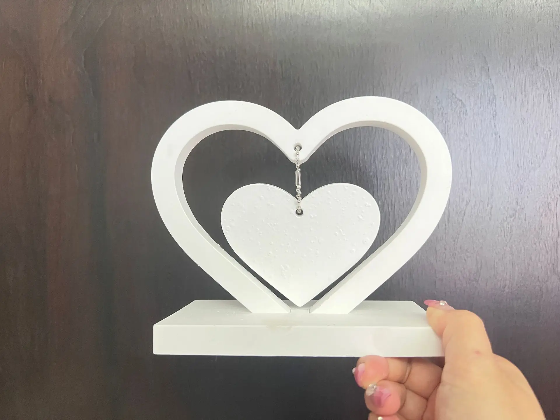 Love Heart Shaped Photo Frame Silicone Mold DIYCrystal Love Ornament Mold With Base Epoxy Resin Casting Crafts Home Decoration