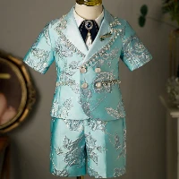 

3PCS,5PCS Children's Suit New Fashion Stage Boys' Piano Performance Clothes Wedding Birthday Baptism Party Prom Dress For Eid