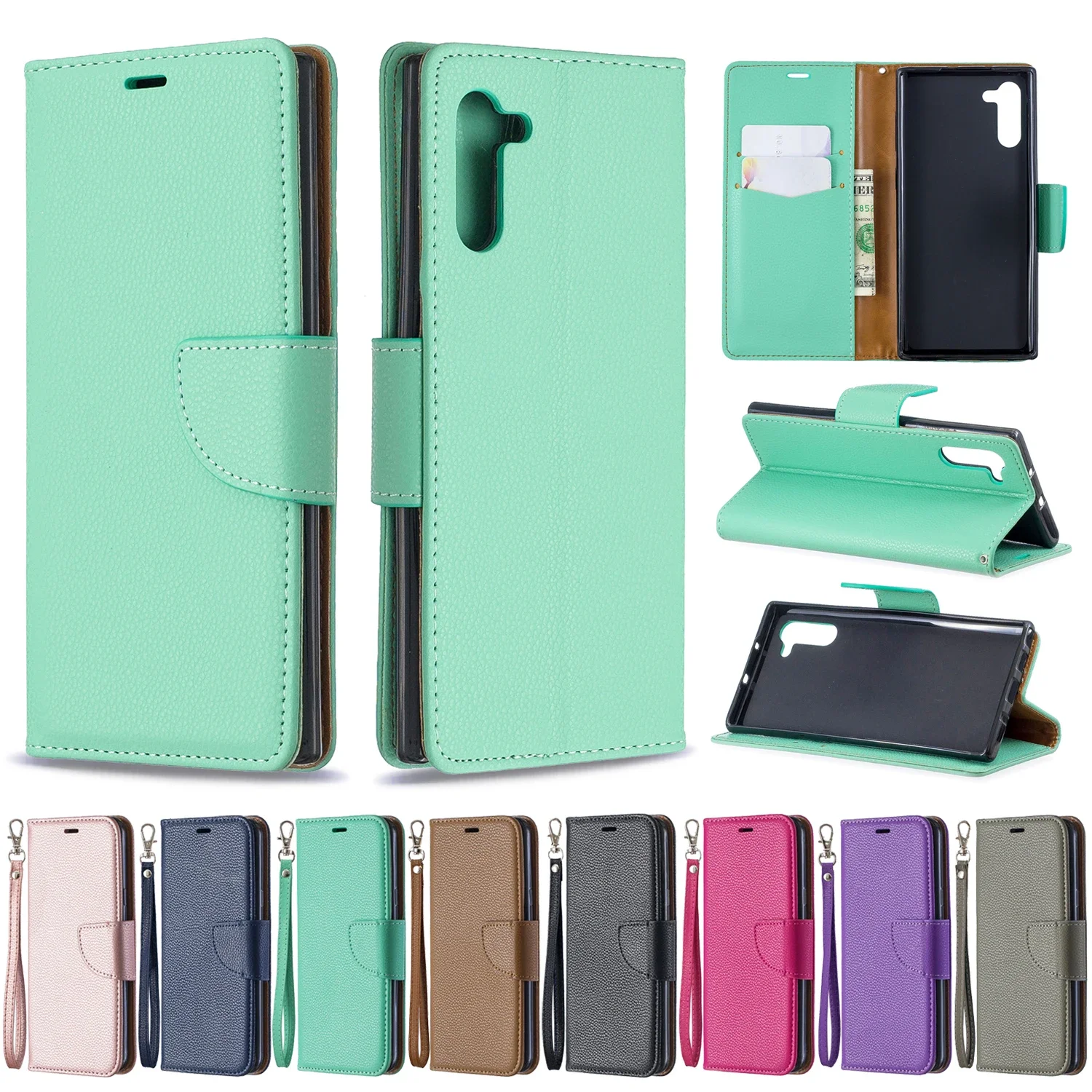 Wallet Leather Case For Samsung Galaxy J4 J4 Plus J6 J6 Plus S21 FE M14 5G S21 Lite S20 S20 Ultra S20 Plus S10 S10 E S9 Cover