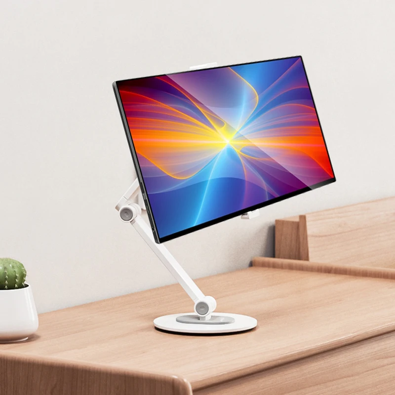 

Aluminum Portable Monitor Holder 360 Rotating Desk Riser for 15.6 17.3 Inch Expansion Screen