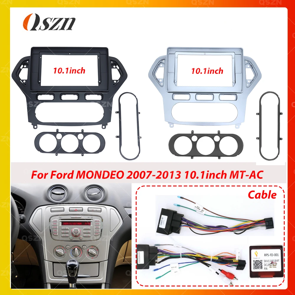 10.1Inch Car radio Frame Fascia For  Ford MONDEO 2007-2013 Android MP5 Player Stereo Casing Frame 2 Din Head Unit Fascia Dash