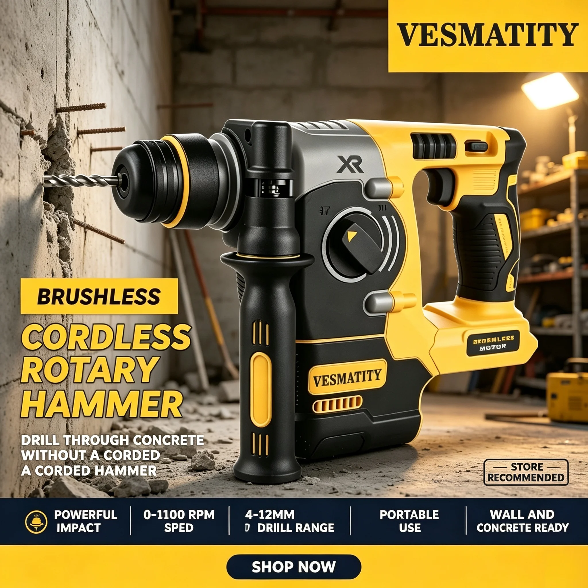Hammer Drill Sds - Marteau perforateur sans fil 2 modes
