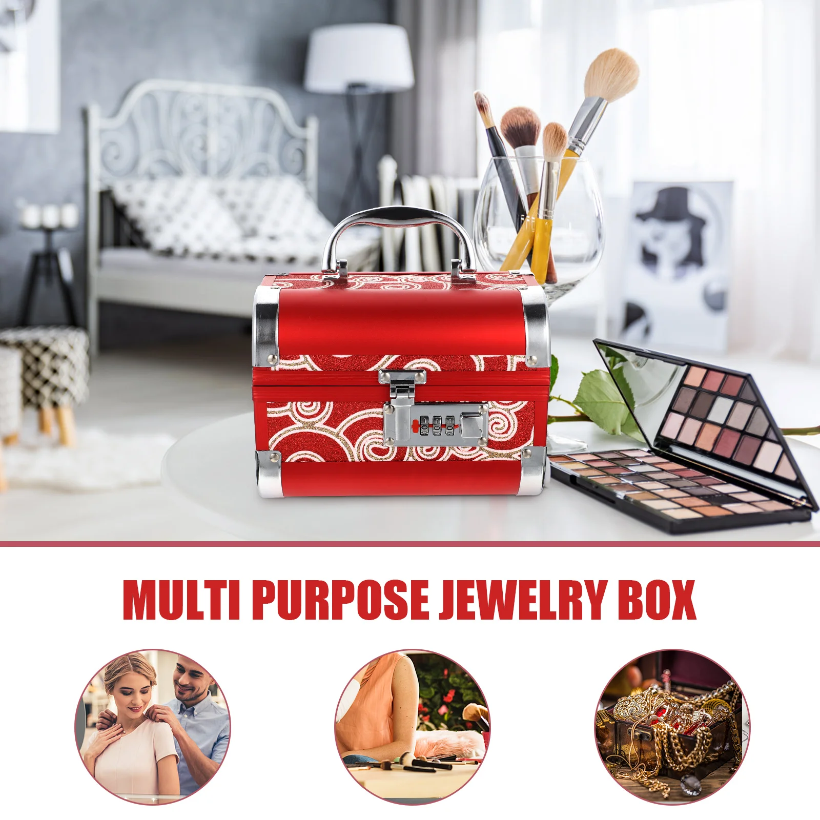 Wooden Jewelry Earring ganizer Treasure Container Storage Box For Home for Home Storage