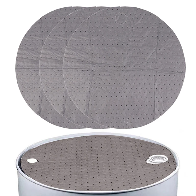 Saugfähige Pads mit 22 Zoll Durchmesser für 55-Gallonen-Trommeln, ölabsorbierende Matte, Fassdeckel-Ölmatte