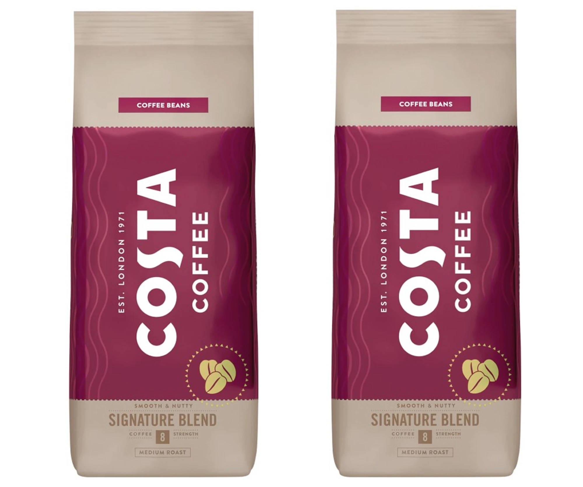 2x Kawa ziarnista COSTA COFFEE Medium signature blend 1 kg