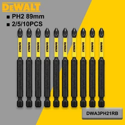 DEWALT 2/5/10PCS PH2 89mm Original Impact Screwdriver Bit High Hardness Electric Screwdrivers Drill DWA3PH21RB