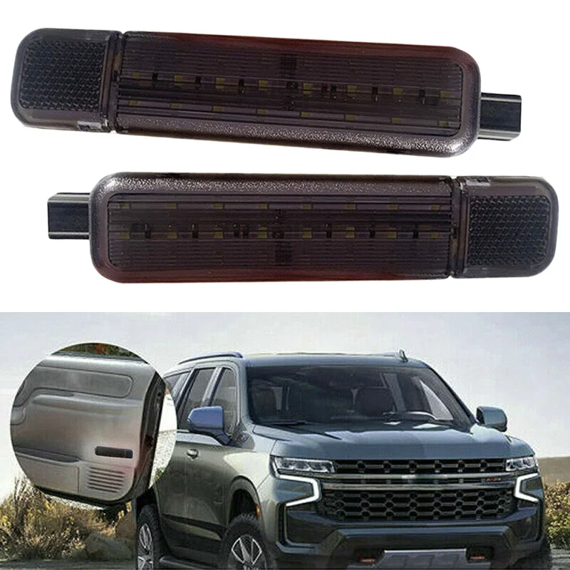 15021517 15021518 1 Pair Interior Door Panel Courtesy LED Lamp Light Fit for Chevrolet C/K Suburban Silverado GMC Sierra Yukon