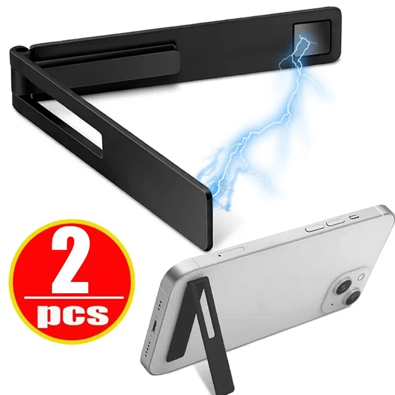 

Portable Magnetic Mobile Phone Holder Stands Invisible Ultra-Thin Phone Kickstand Bracket for IPhone 15 Pro Samsung Xiaomi