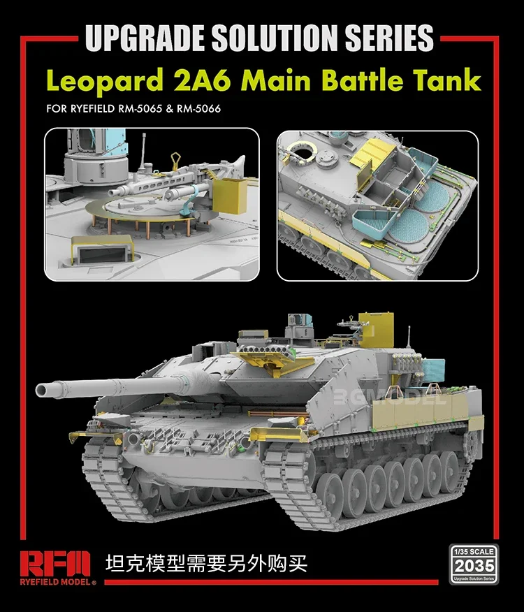 Ryefield Leopard 2A6 Model Upgrade, RM-2035, Upgrade com RM-5065, 5066