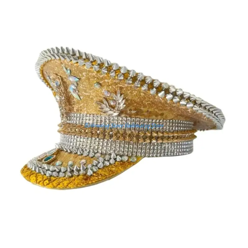 

573B Unique Eye Decorated Steampunk Cap Fashion Costume Hat Suitable for Cosplay Themed Event and Daily Wear