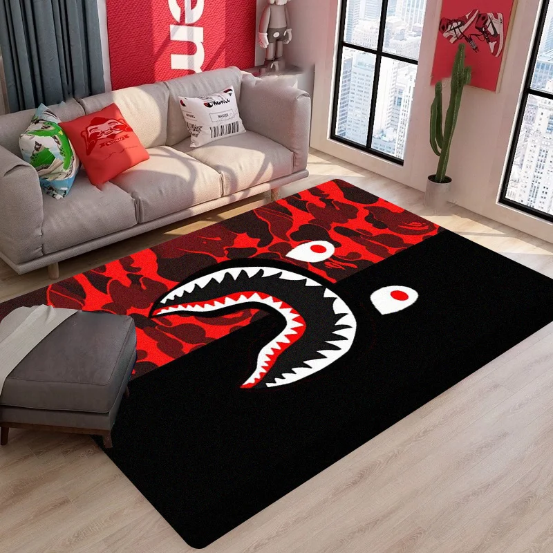 B-Bape-e trendy brand baby milo monkey Shark Ape Man carpet living room coffee table bedroom camouflage floor mat