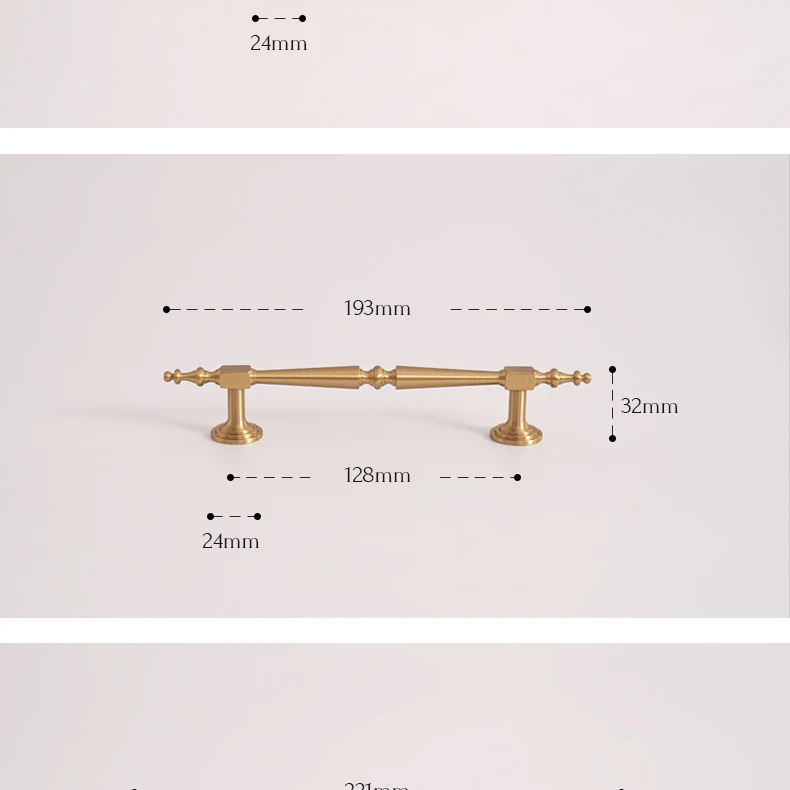 Brushed brass European cabinet handle product image 26