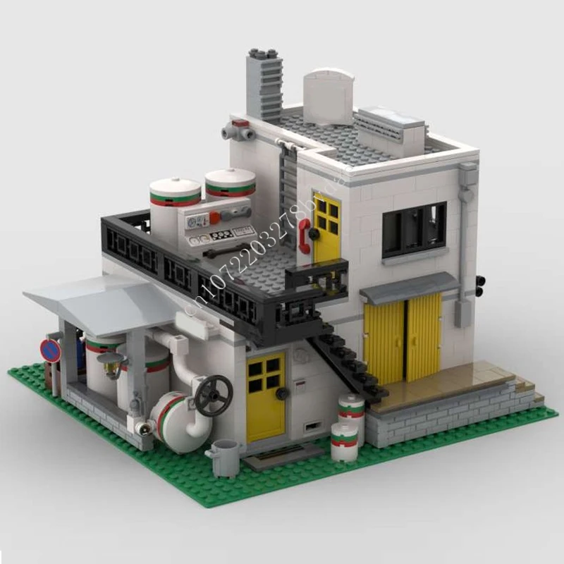 

780 шт. Octan Chemie Fabrik MOC Streetview праздничные наборы пазлов архитектурная сборка игрушки на Рождество и день рождения подарки для детей в возрасте