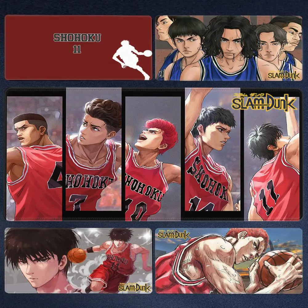 

XXL Anime Slam Dunk Mouse Pad Gamer Non-slip Large Table Pad Pc Accessories Mausepad Lock Edge Keyboard Cabinet Rubber Desk Mats