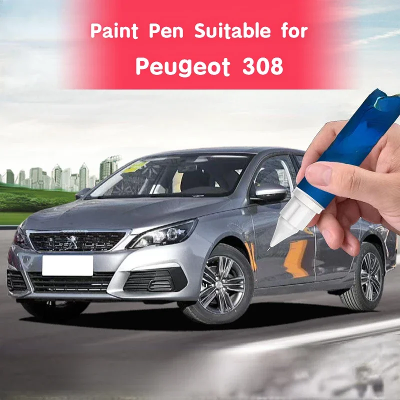 Paint Pen Suitable for Peugeot 308 Silverstone Gray Paint Fixer Pearlescent White New Bordeaux Red Original Factory Automobile