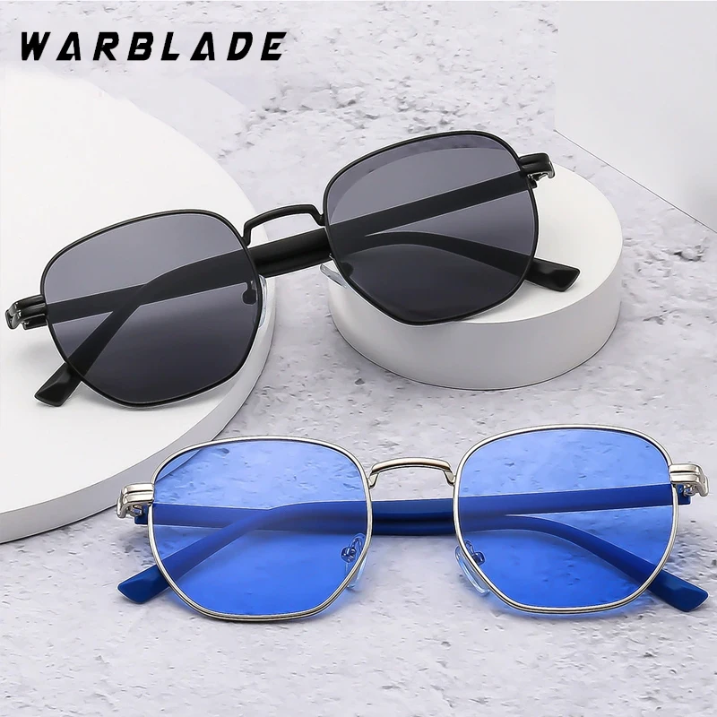 

Vintage Multi-color Lenses Square Frame Women Sunglasses Designer Brand Luxury Classic Men Sunglass Drive Travel Shades UV400