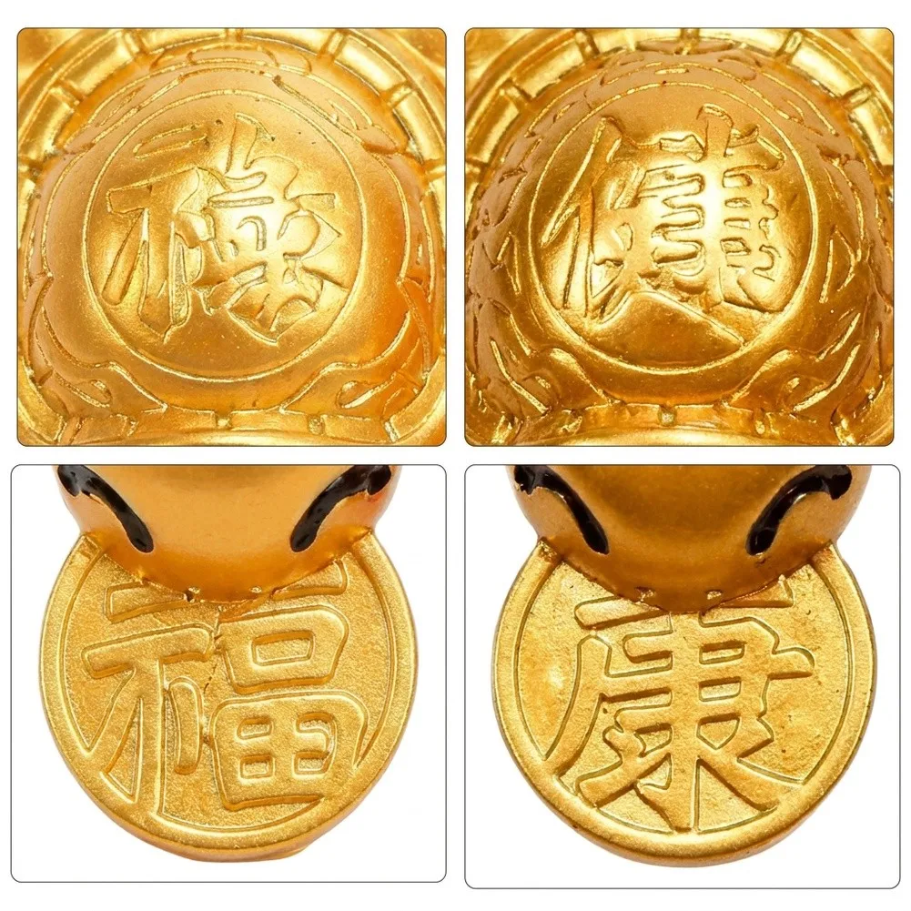 2PCS Metal Lucky Turtle Keychain - Feng Shui Charm for Longevity and Stability - 2.4 x 1.4 cm with Red Green Leather
