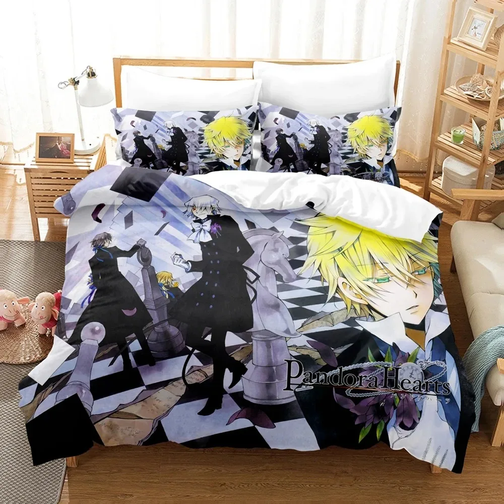 

3D Print Anime Pandora Hearts Bedding Set,Duvet Cover Bed Set Quilt Cover Pillowcase,King Queen Twin Size Boys Girls Adults