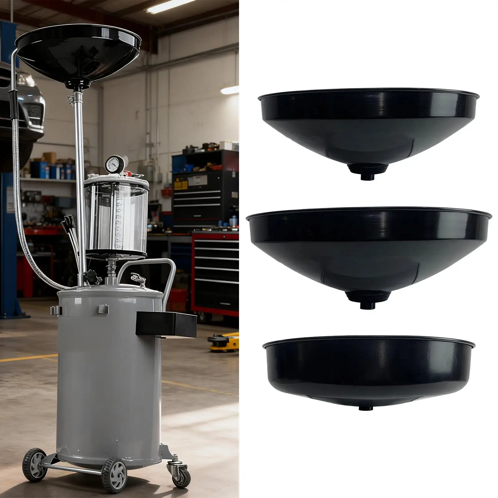 Oil Change Drain Pan Auto Repair Tool Leakproof Universal Multifunctional Easy to Clean Avoids Spill Oil Drip Pan Anti