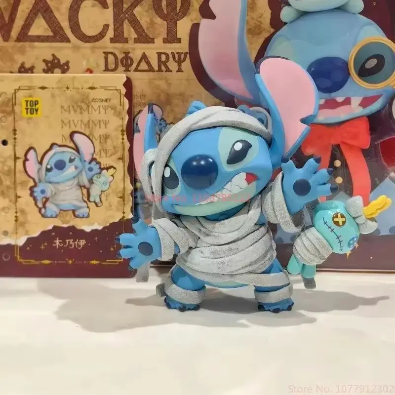 Stitch Забавный дневник 2.0 Слепая коробка Игрушки Настольная фигурка Лило и Стич Симпатичные украшения Подарки для девочек Ампир Волшебник Ангел Мумия Волшебник