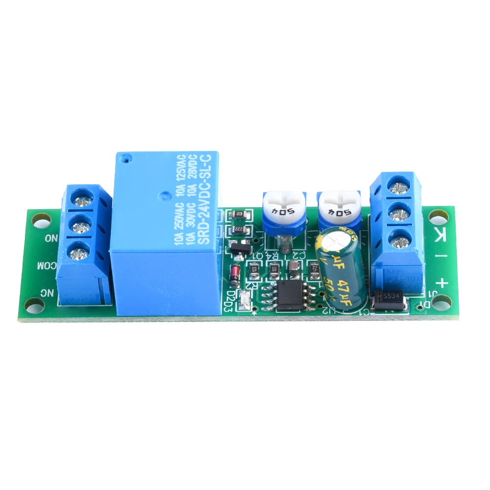 DC5V 12V 24V Adjustable Cycle Timer Dual Delay On/Off Switch 0-10sec/0-100sec/0-15min Timer Control Delay Relay Module