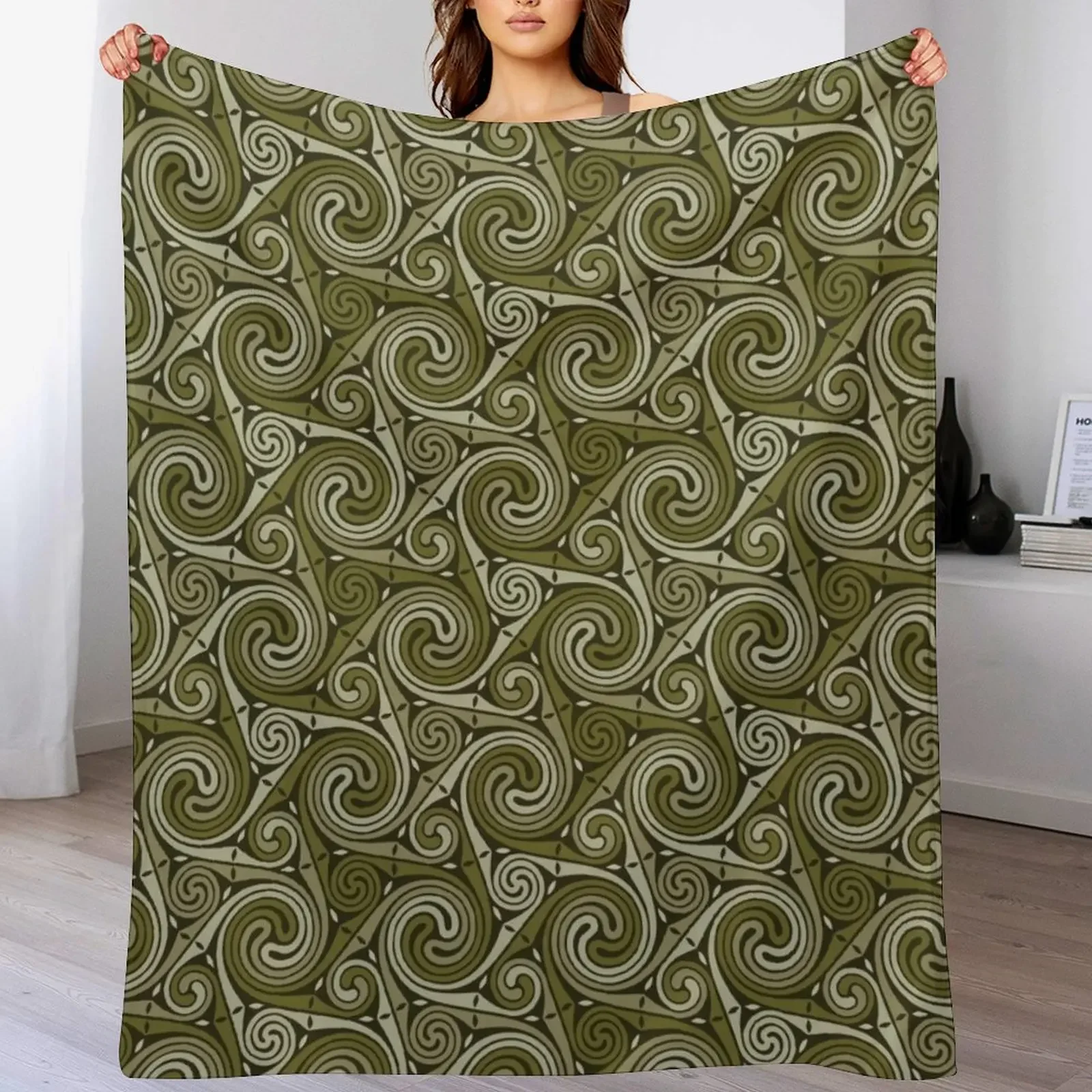

CELTIC MEADOW. KHAKI. Throw Blanket Soft Beds Sofa Quilt Blankets Sofas Of Decoration Camping Blankets