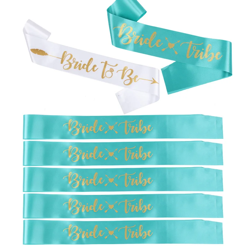 Bride Tribe Bridesmaids Sashes Set for Bridal Shower Decorations Wedding Favors Bachelorette Party Supplies Bride to be Gift