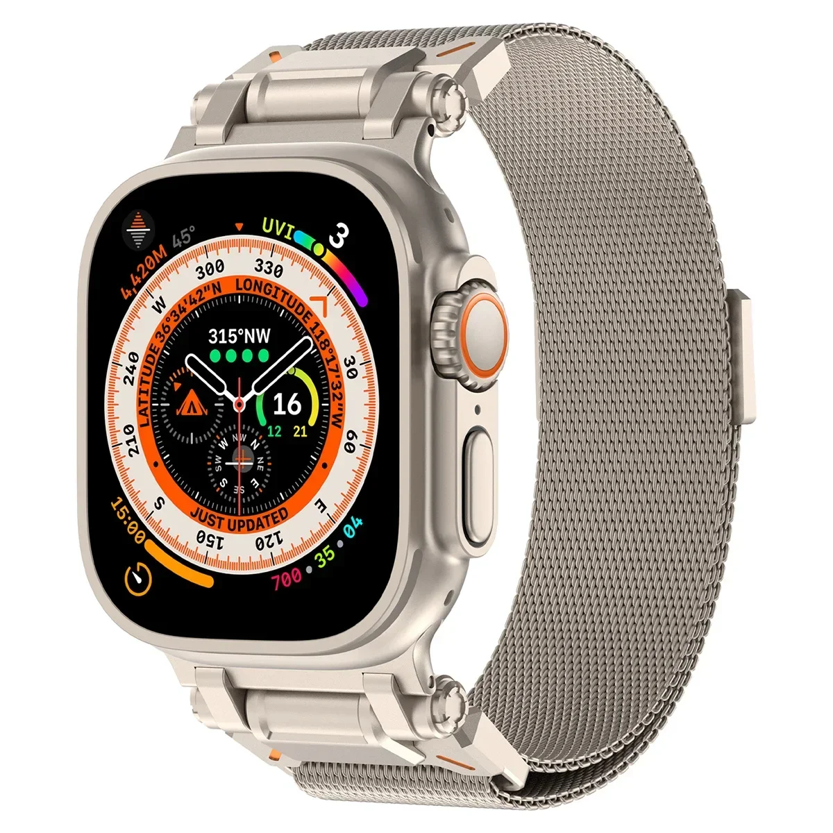 Milanese Titanium Color Band For Apple Watch Ultra 2/1 49mm Series 10 9 8 7 46mm 45mm Magnetic Loop Strap For iWatch 6 5 4 44mm