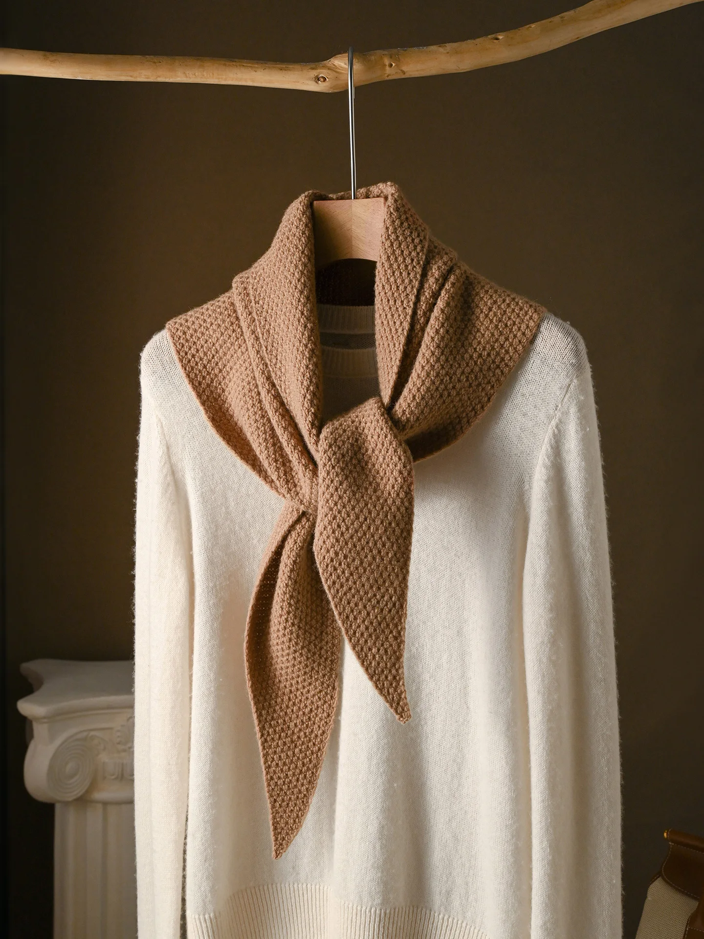 ピュアカラーニットウールショールレディースアウターショルダーラップ春用エアコンポンチョ高級感カシミヤスカーフ