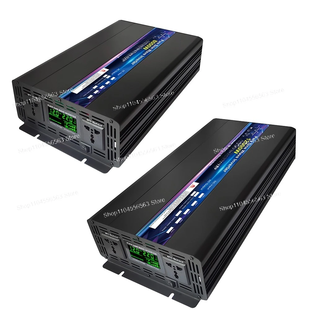 Wechselrichter 12V 24V 48V zu AC 110V127V 220V 8000W 10000W 12000W reine Sinus Welle Solar Fernbedienung Schaltnetzteil Wechselrichter