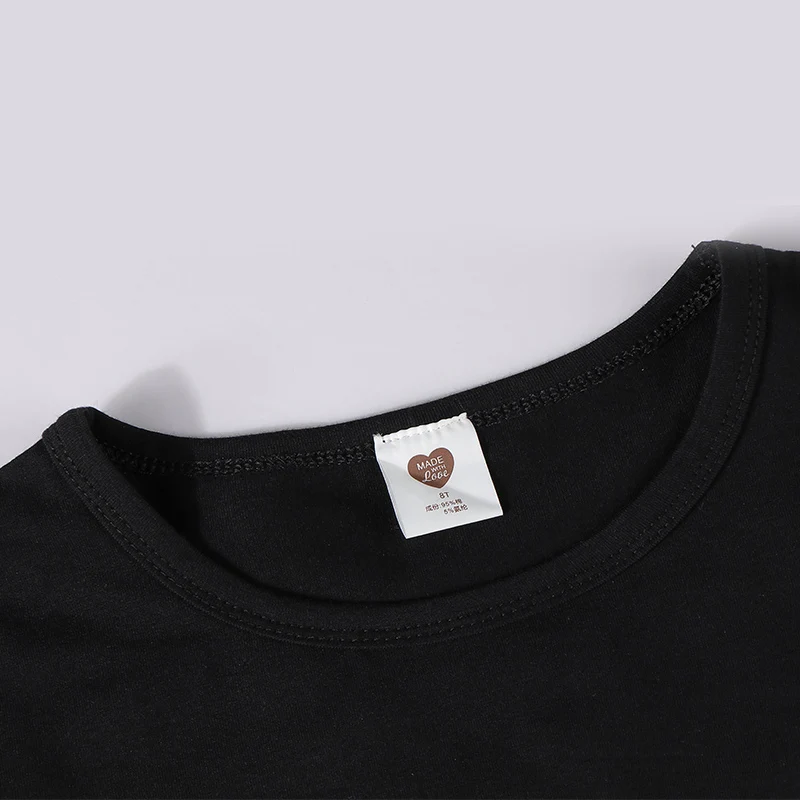 Mädchen-Nachthemd mit Langen Ärmeln, Schwarze Baumwolle mit Schleife, Kariertes Muster, Kinder Sommer- und Frühlings-Maxikleid, Lässige Kleider – Detail 5