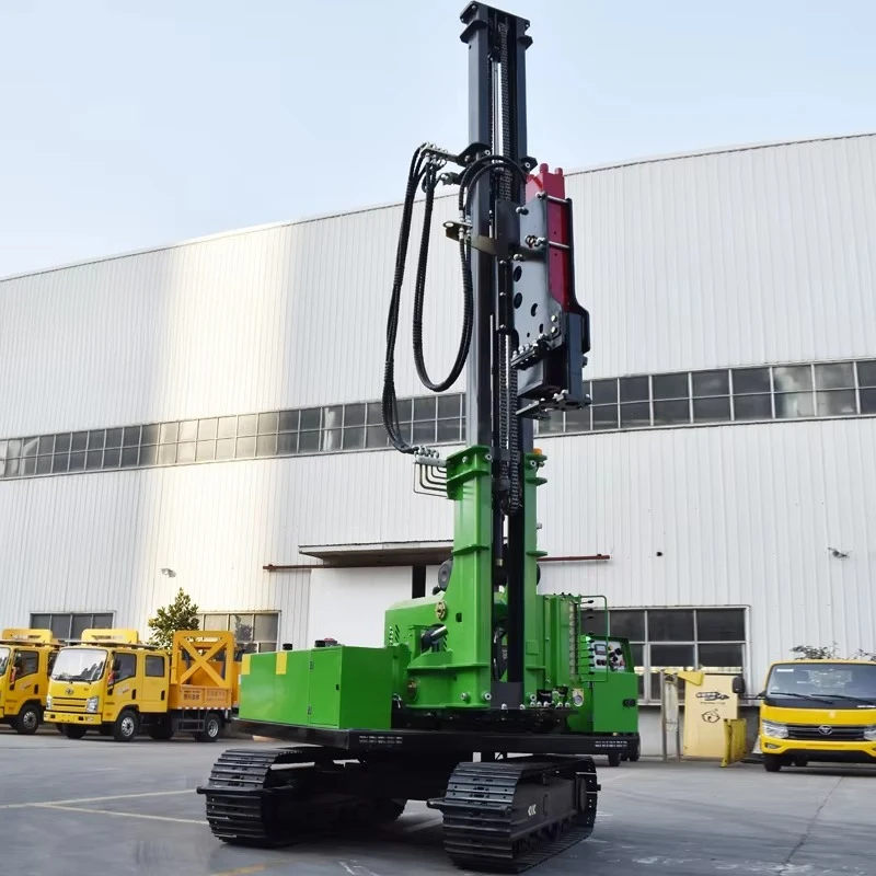 Hydraulic Crawler Solar Pile Driver For Photovoltaic Farm Construction Drilling Ramming Machine Ground Foundation Rig