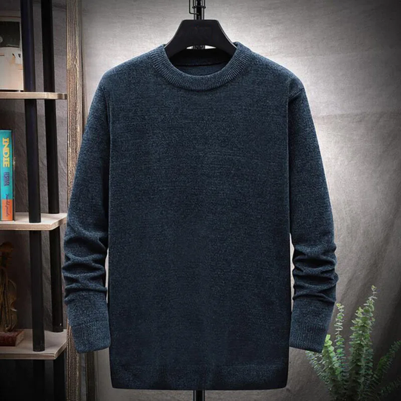 

Autumn Winter New Large Size Sweater Men's Loose Plus Size Casual All-match Pullover Sweater Warm Clothes Mens Clothes 7XL 8XL