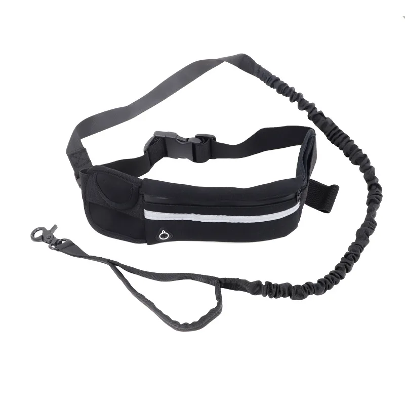 Sports Waist Bag Dog Leash Set Reflective Elastic Anti-collision Outdoor Running Leash Pet Supplies Arnes para perros Pet tag