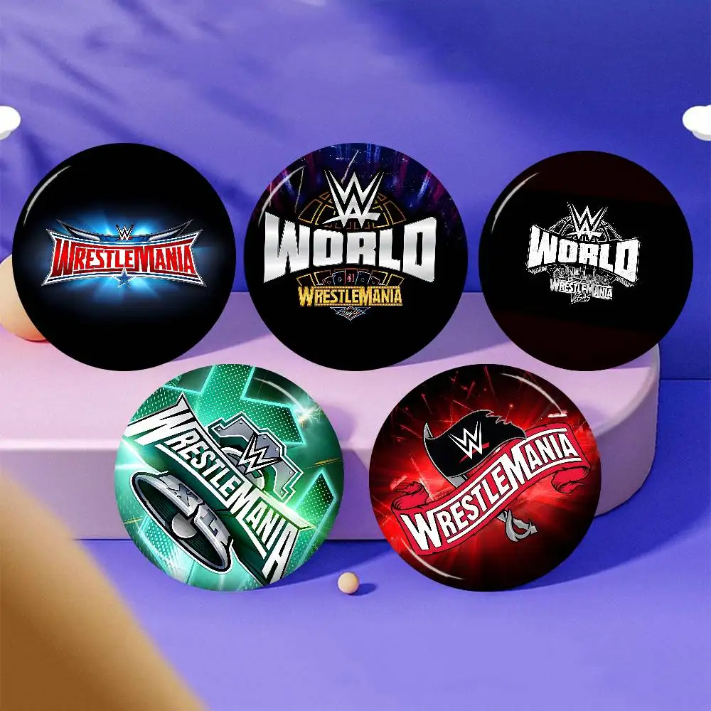 Wrestling Event W-WrestleMania Creative Tinplate Soft Button Pins Animal Icon Brooch Lapel Backpack Badge Accessories Pin